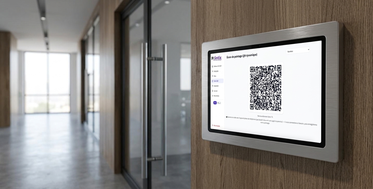 Borne de pointage QR Code Pointix