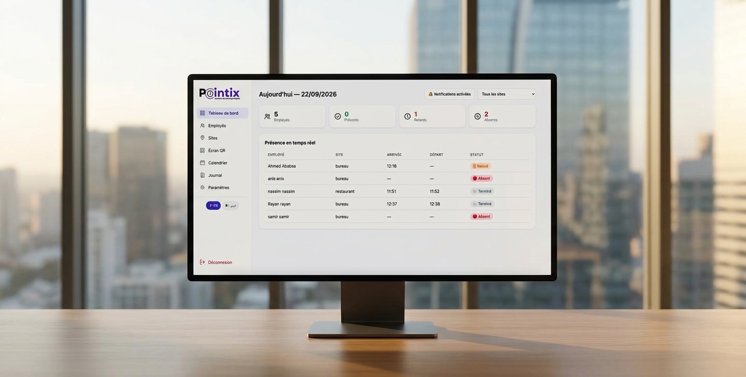 Tableau de bord et exports Pointix